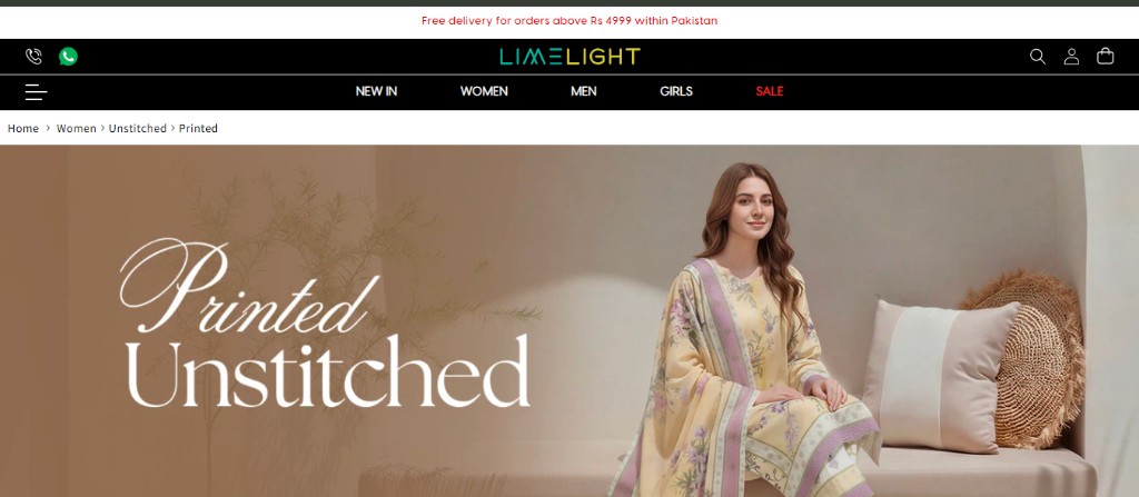 Limelight fashion catalog page